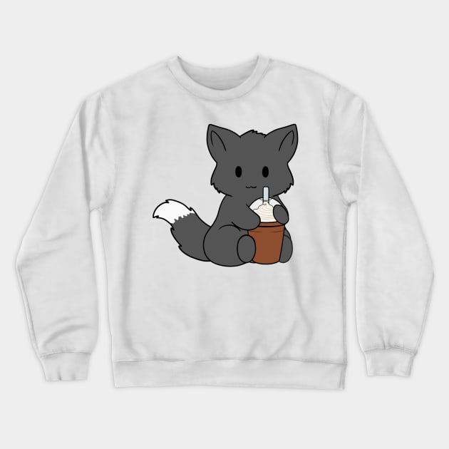 Black Fox Ice Coffee Crewneck Sweatshirt by BiscuitSnack